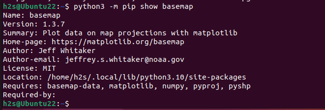Confirm python library installation