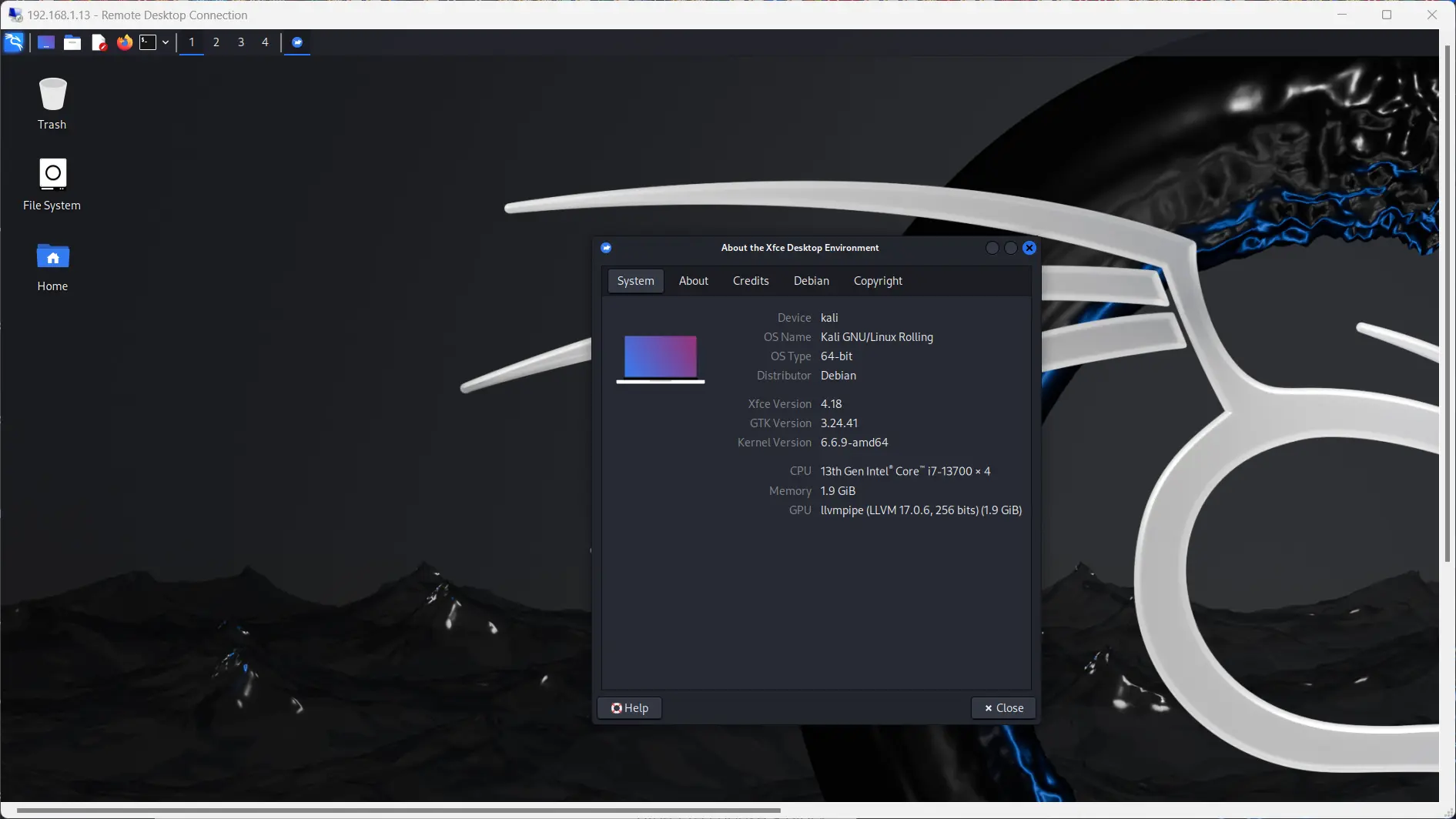 XRDP Kali Linux Windows RDP