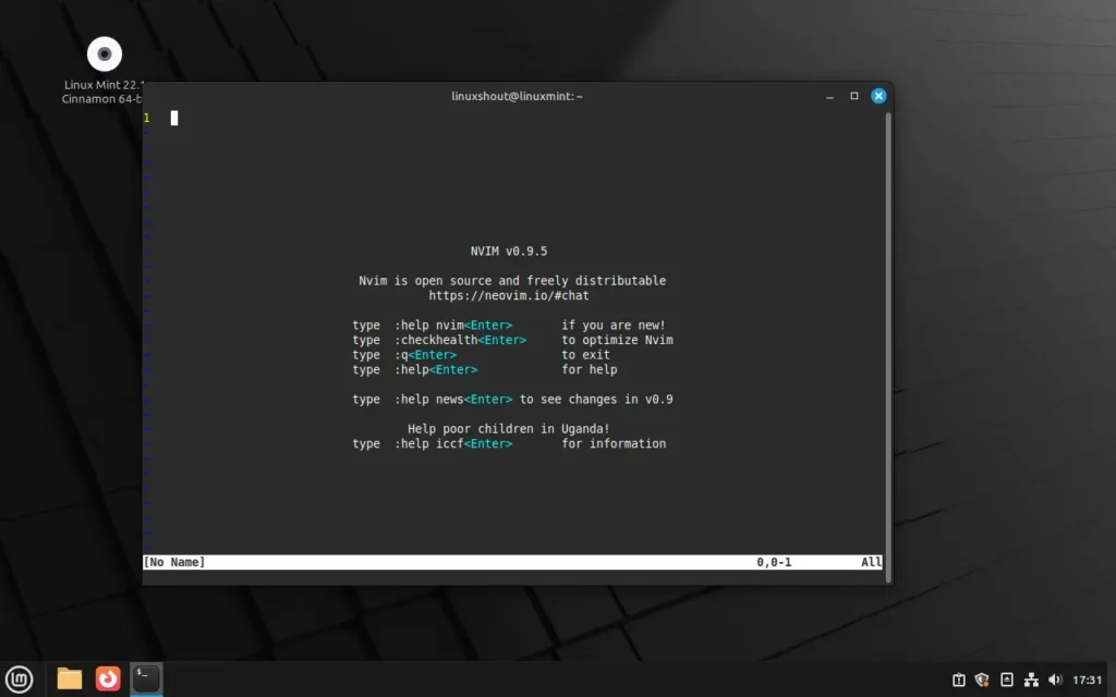 Install and Start Neovim text editor on Linux MInt
