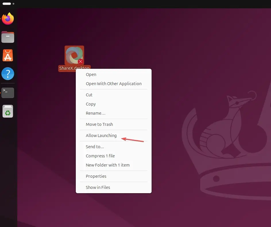 Create ShareX Linux Desktop shortcut