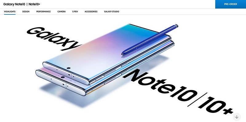 Samsung Galaxy Note10 And Note10+ Splash Image