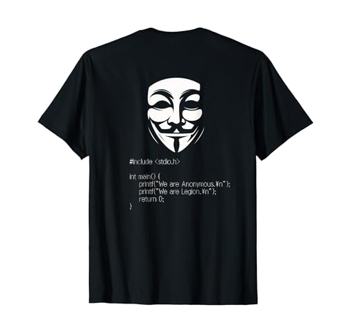 アノニマス マスク　ガイ・フォークス・マスク　ハッカー集団 Tシャツ