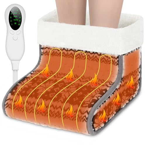 足温器 フットウォーマー 10段階温度調節 電気足温器 足入れタイプ 速暖 3段階自動タイマー 足元ヒーター デスク下 省エネ 足首まで温める 洗える 過熱保護 柔らかフランネル 収納簡単 軽量 足元 あったかグッズ ヒーター 暖房 温める 冷え性対策グッズ 最大限が29cmの脚が対応可能