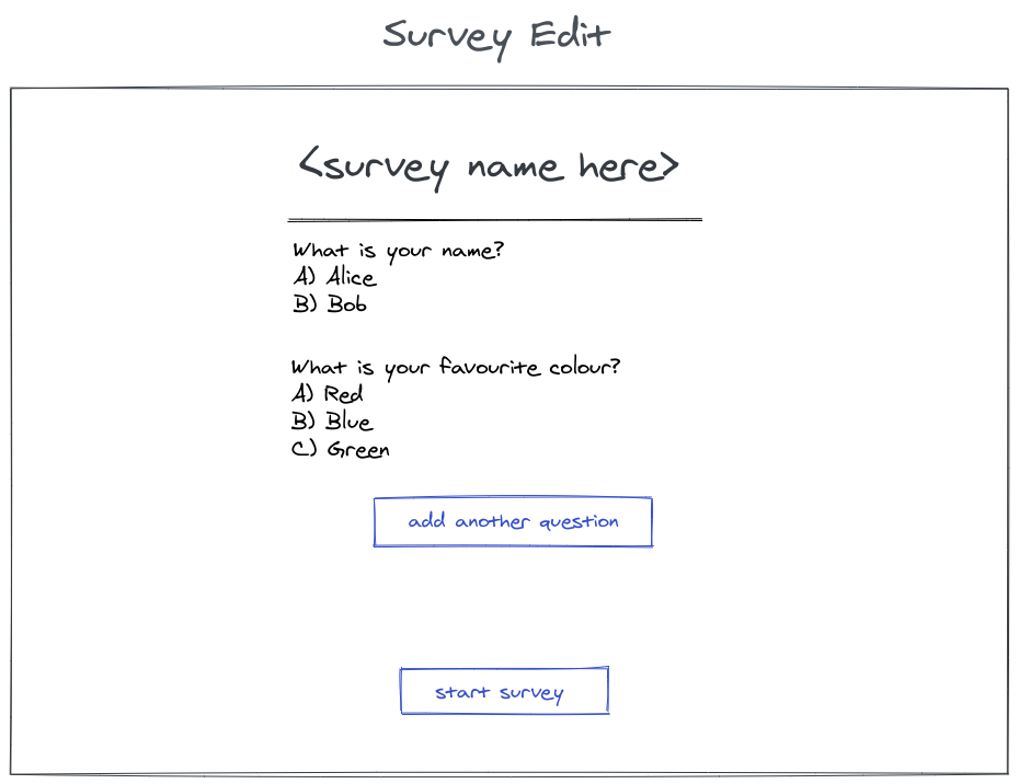 edit survey