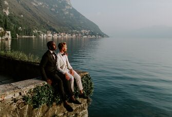 Romantic destination wedding in Varenna, Italy.