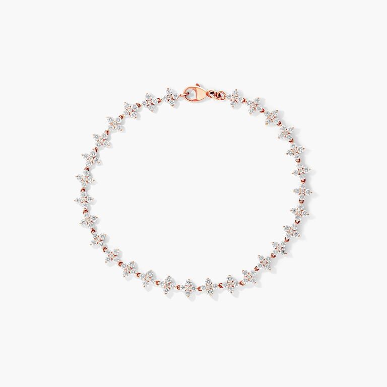 James Allen flower bridal tennis bracelet