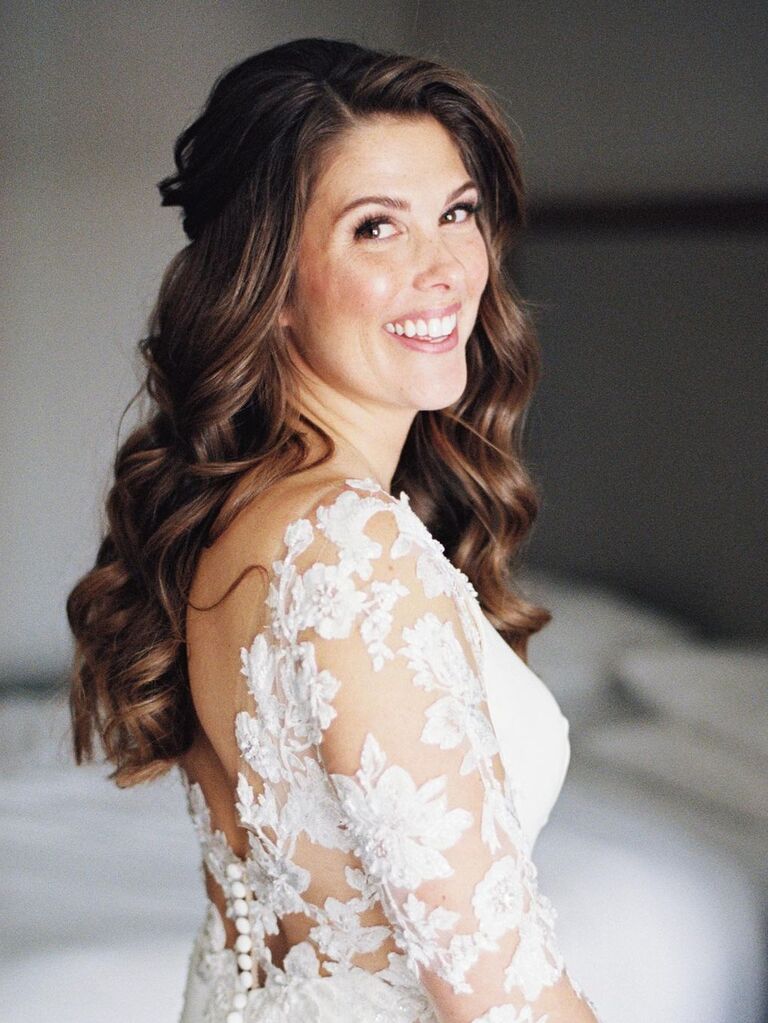 Laid-back wedding hairstyle