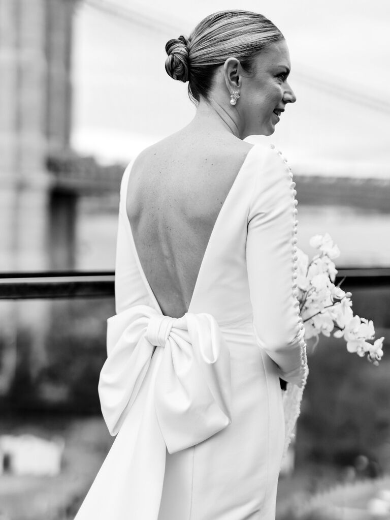 Sleek and smooth wedding hairstyle