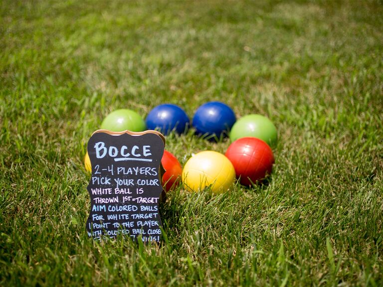 Bocce ball wedding game