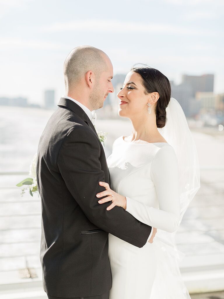 Sleek bun wedding hair trend