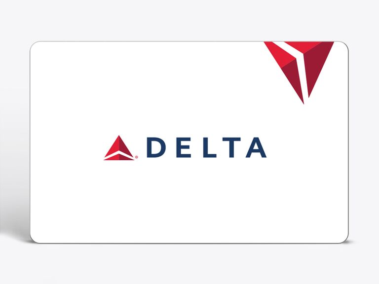 Delta gift card idea for wedding registry. 