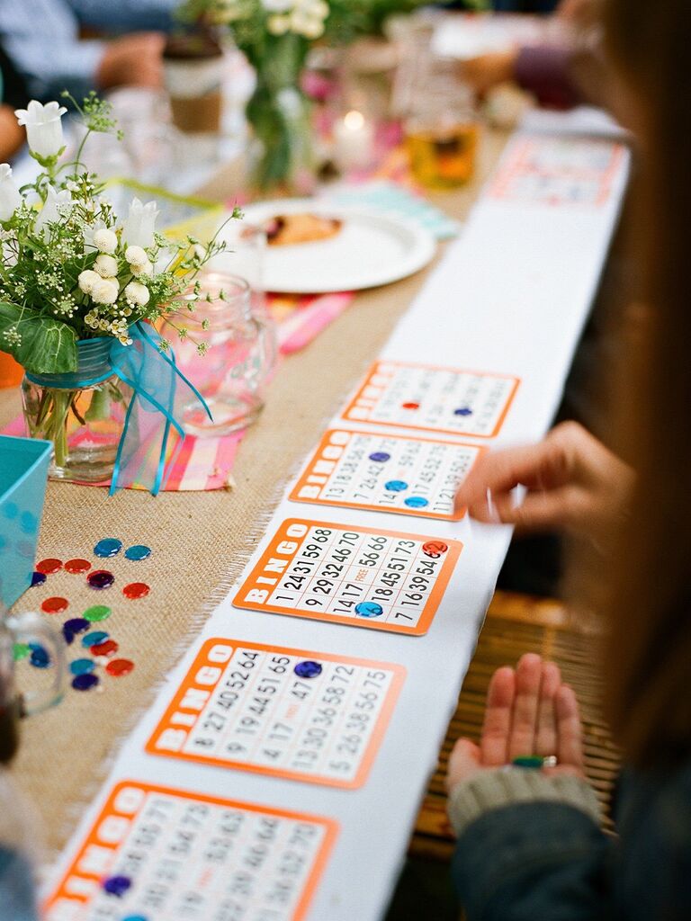 Wedding guest bingo game