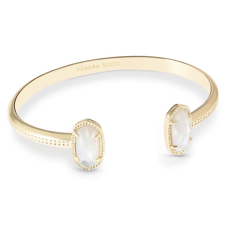 Kendra Scott gold bridal bracelet with ivory mother-of-pearl 