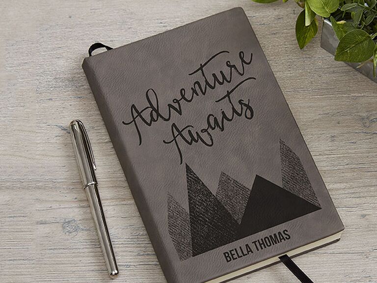 Adventure Awaits journal for wedding vows