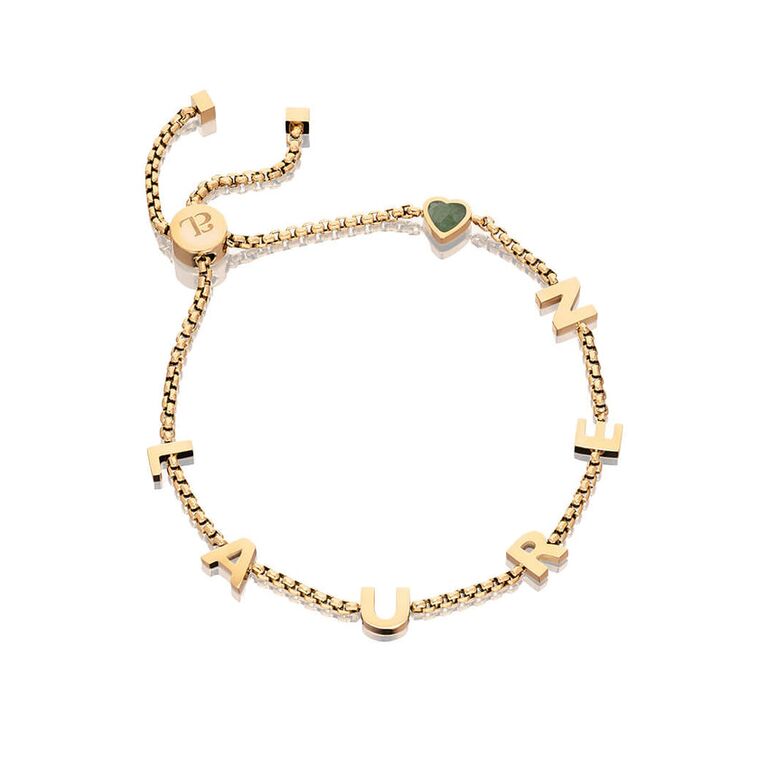 Abbott Lyon gold custom name bridal bracelet 