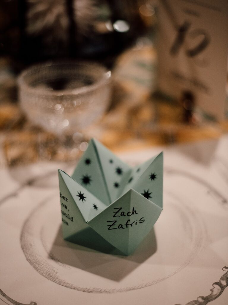 Cootie catchers wedding game