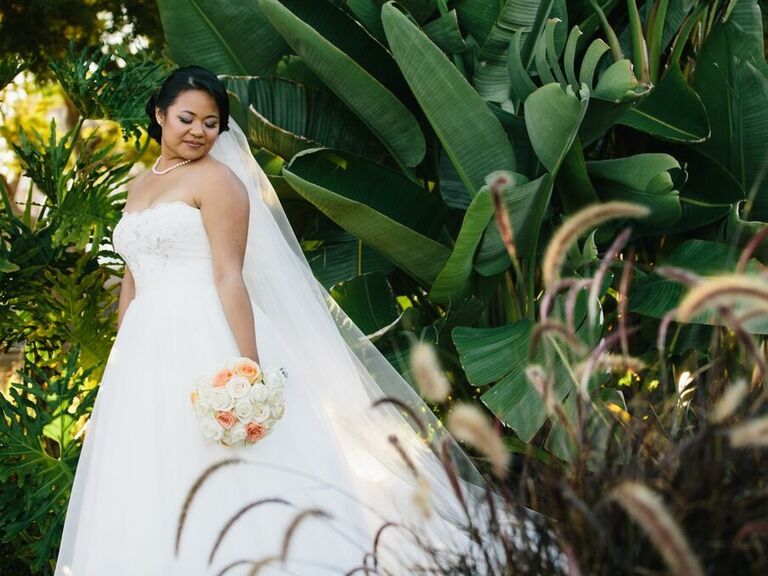 Bride with her hair and makeup done by Chelsea Rose Beauty. 