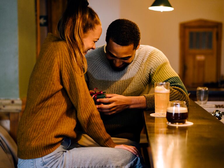 Couple at local brewery