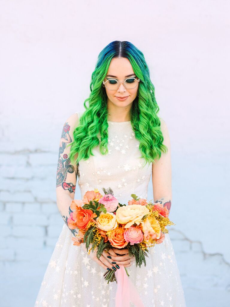 Bride with curly hair