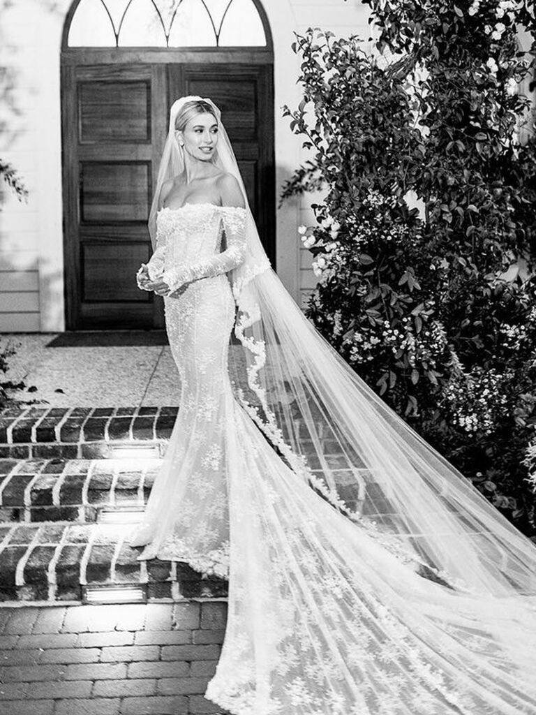 Hailey Bieber's wedding dress