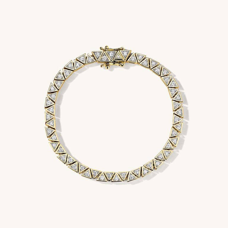 Mejuri gold diamond tennis bracelet