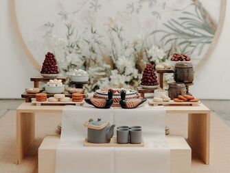 Traditional tea ceremony setup