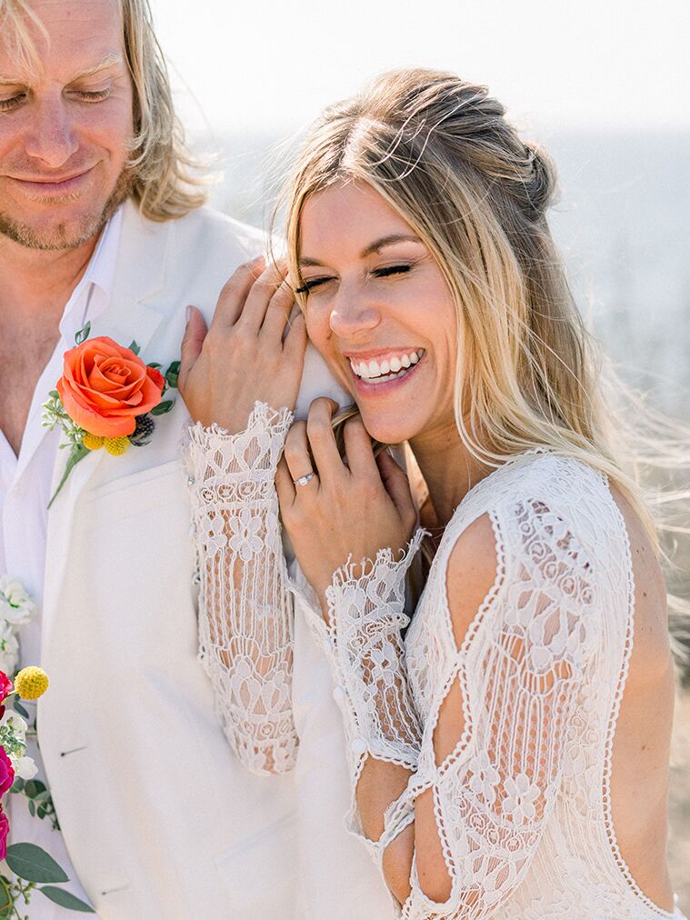 Half-up half-down wedding hair trend