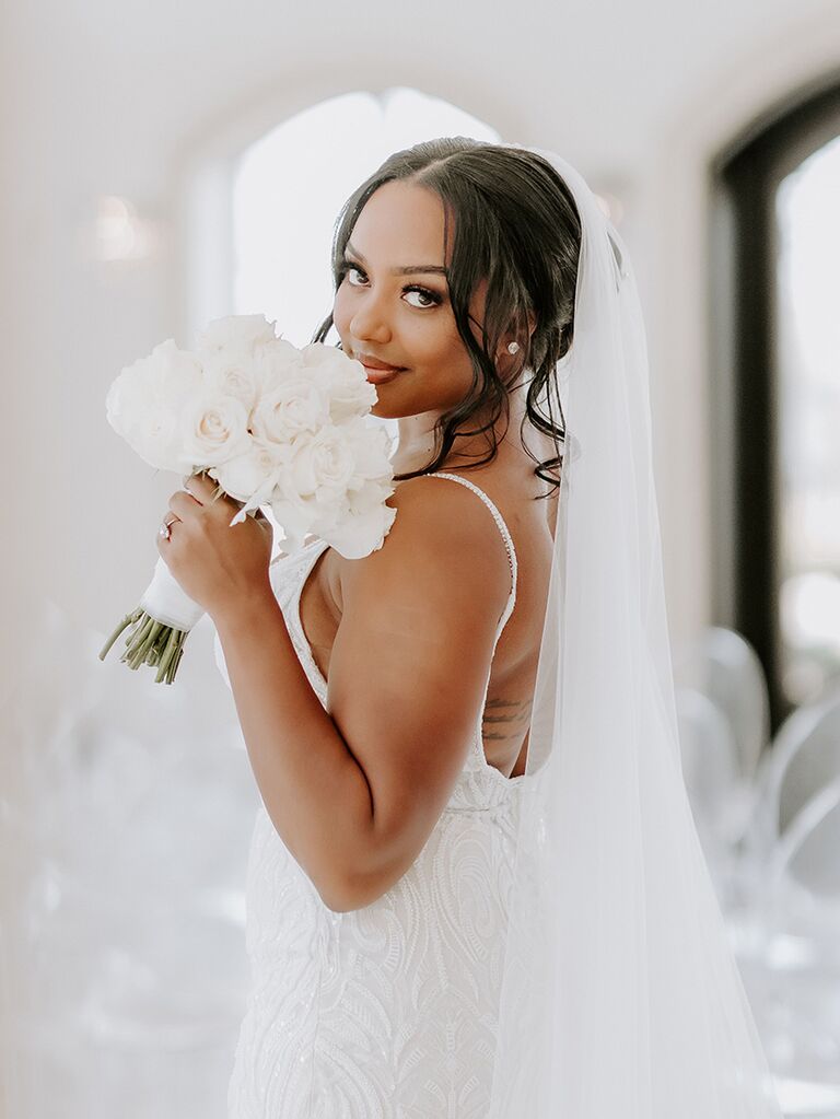 Twisted updo wedding hair trend