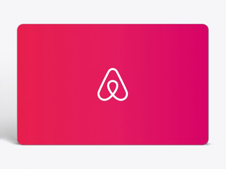 Airbnb gift card idea for wedding registry. 