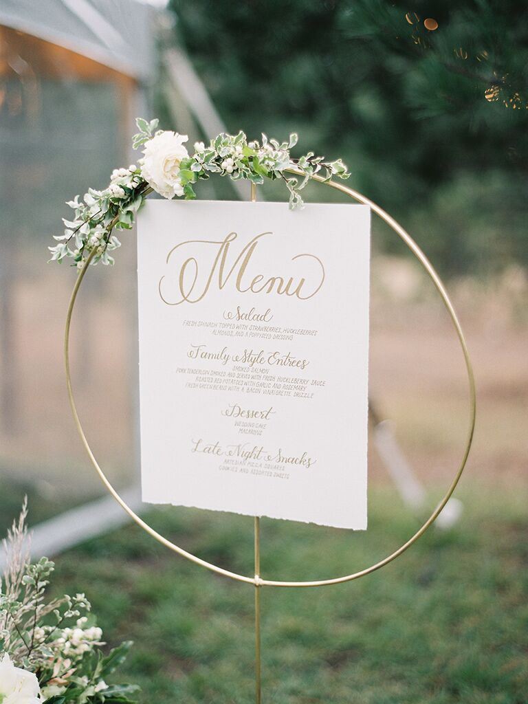 Menu ideas for a creative wedding reception idea - wedding details not to miss