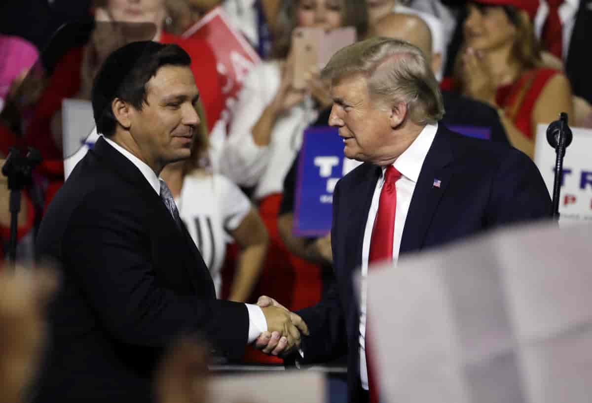 Ron DeSantis og Donald Trump.