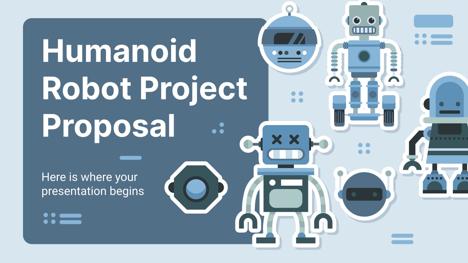 Humanoid Robot Project Proposal presentation template 