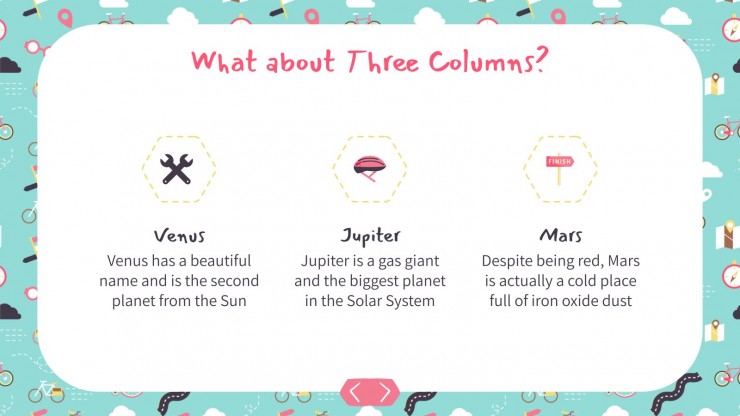 Bicycle Pattern presentation template 