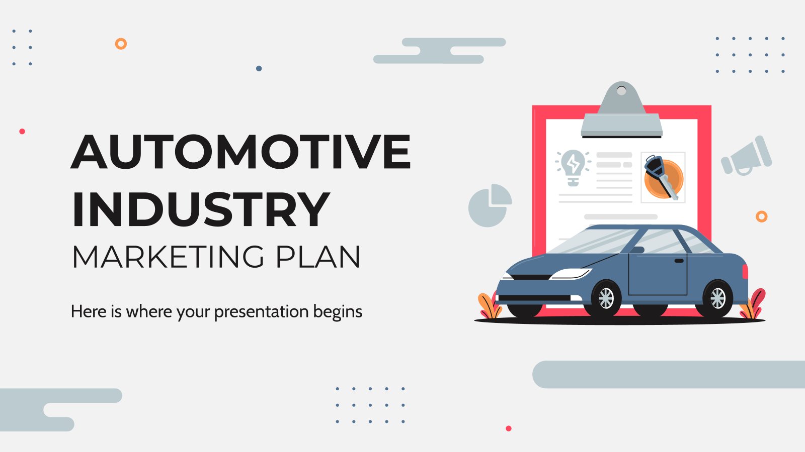 Automotive Industry Marketing Plan presentation template 