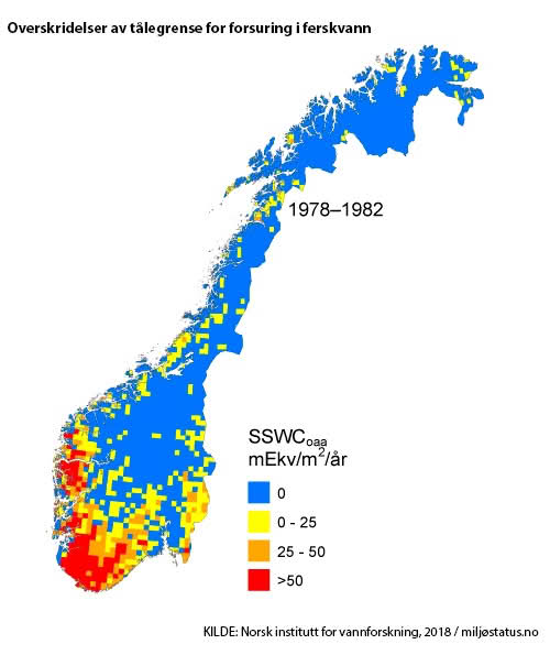 Tålegrense for sur nedbør i ferskvann