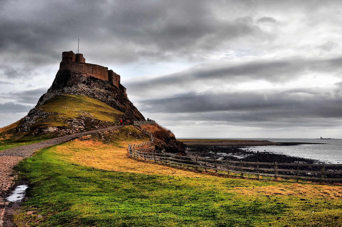 Lindisfarne sett fra fastlandet