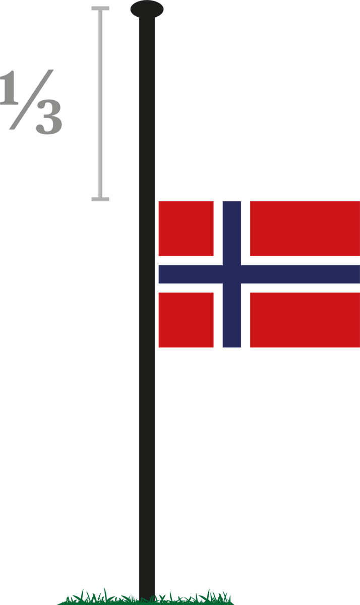 Flagge på halv stang