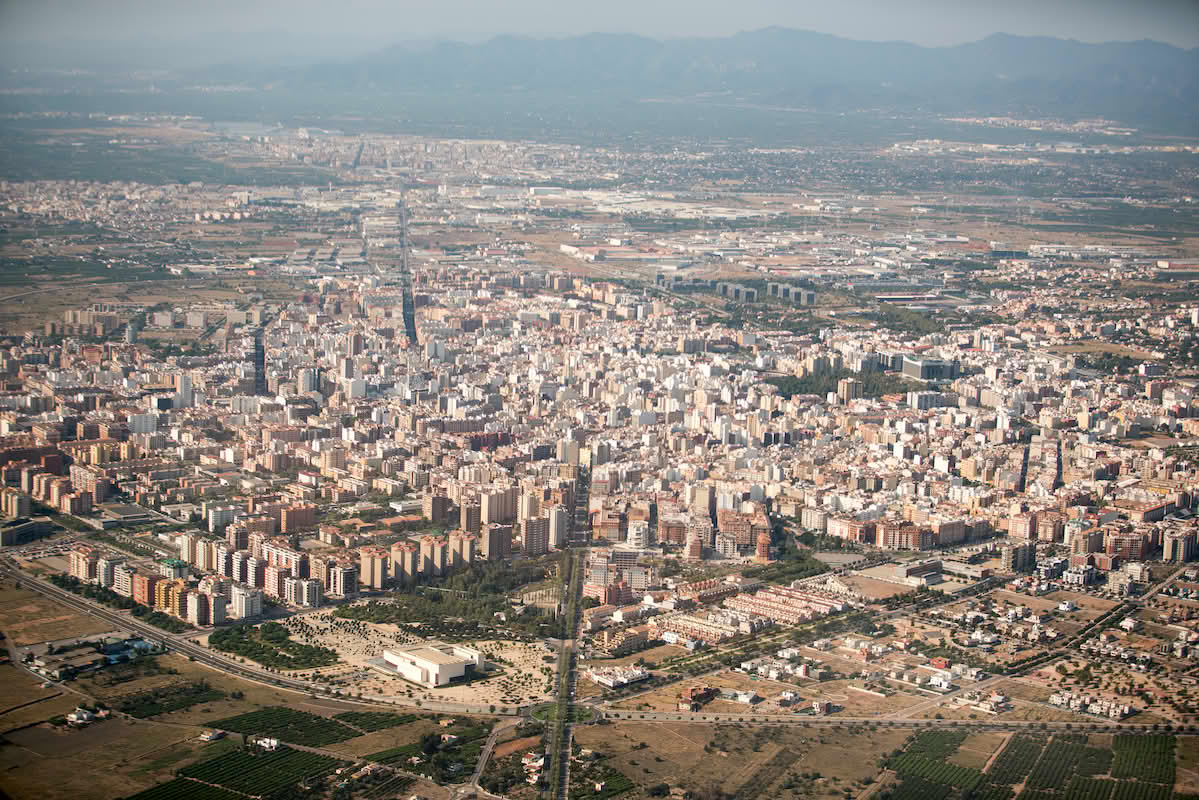 Castellón de la Plana, oversikt over byen, foto fra 2017