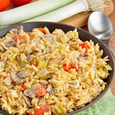 Leek and Mushroom Orzo