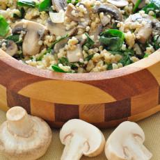 Mushroom Bulgur Pilaf