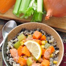 Wild Rice with Salmon Stew