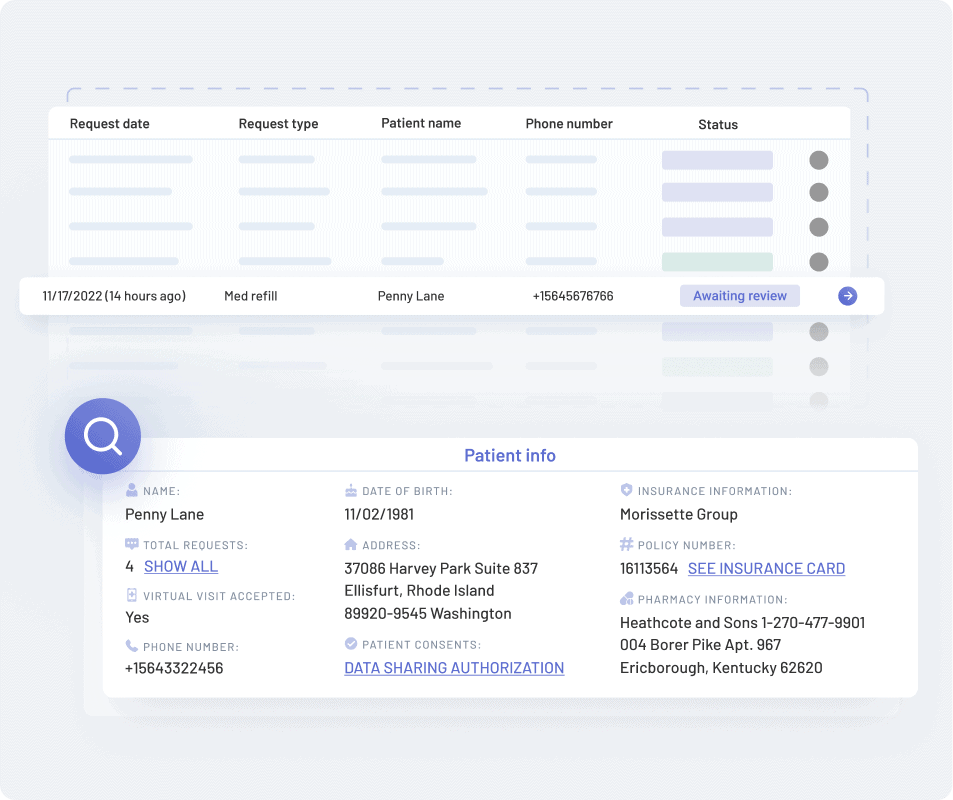 see all patient requests