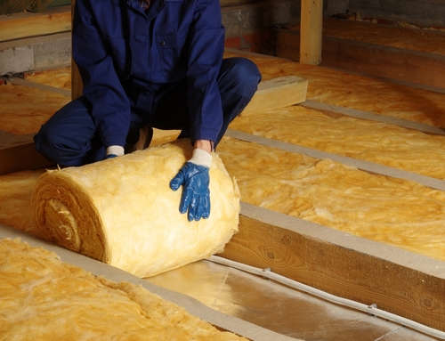 Insulation added to a loft