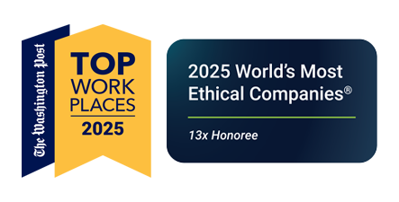 Washington Post Top Workplaces 2025 and 2025 World's Most Ethical Companies 13x Honoree