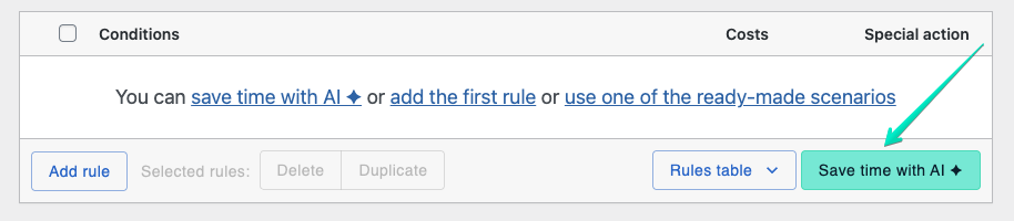 Save Time With AI Button