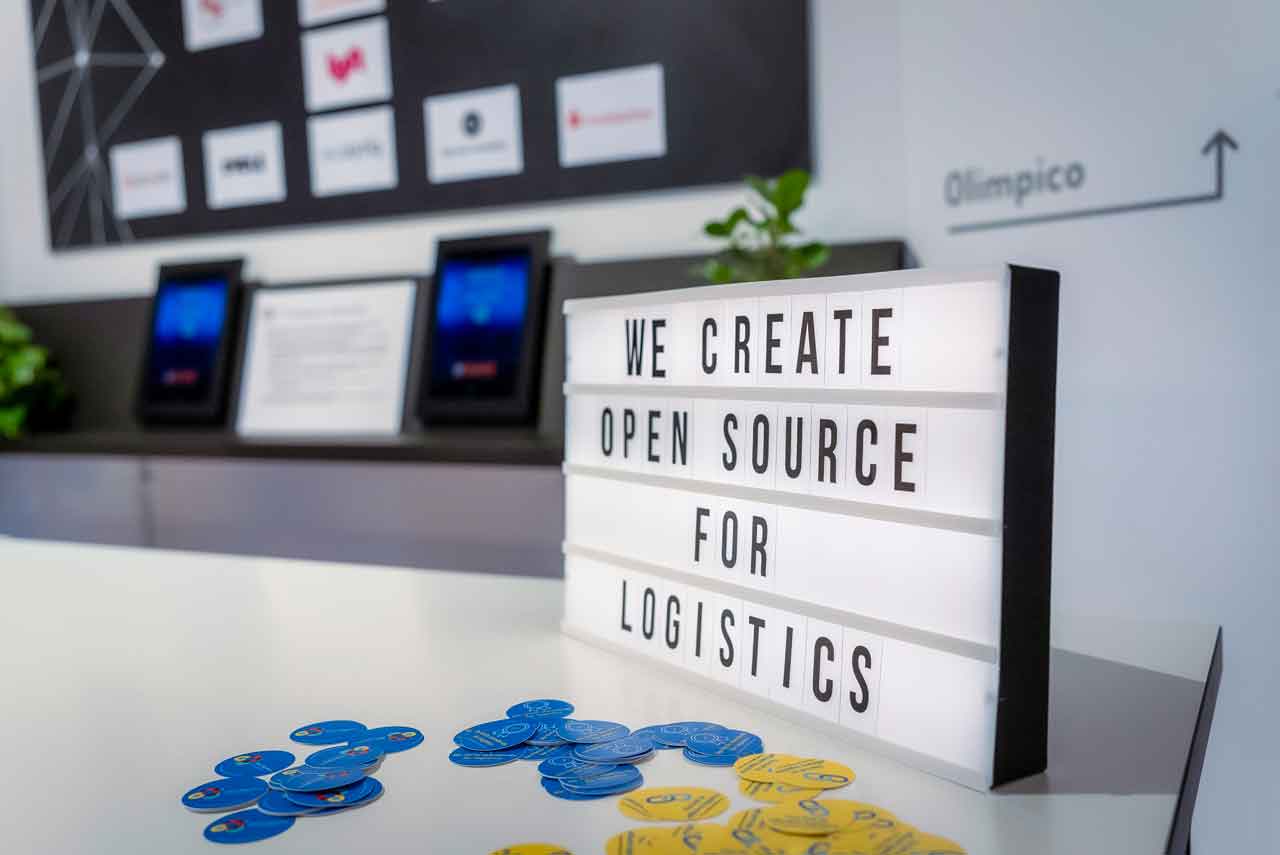 Lightbox with text we create open source