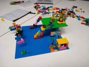 A colourful mix of Lego on a table