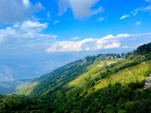 Darjeeling, Nature of Darjeeling, West Bengal, Mountains, Blue Sky, Green Garden 
