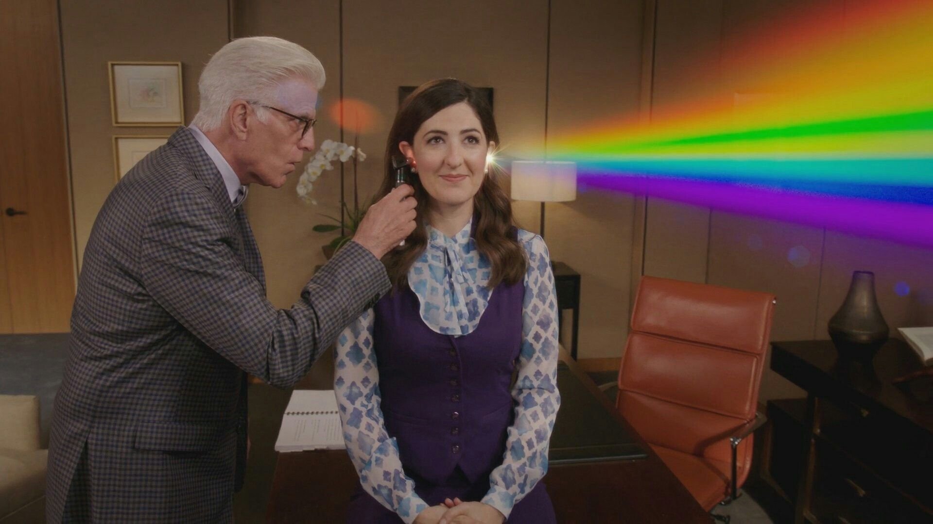 Janet (The Good Place) D'Arcy Carden Michael (The Good Place) Ted Danson TV Show The Good Place Image