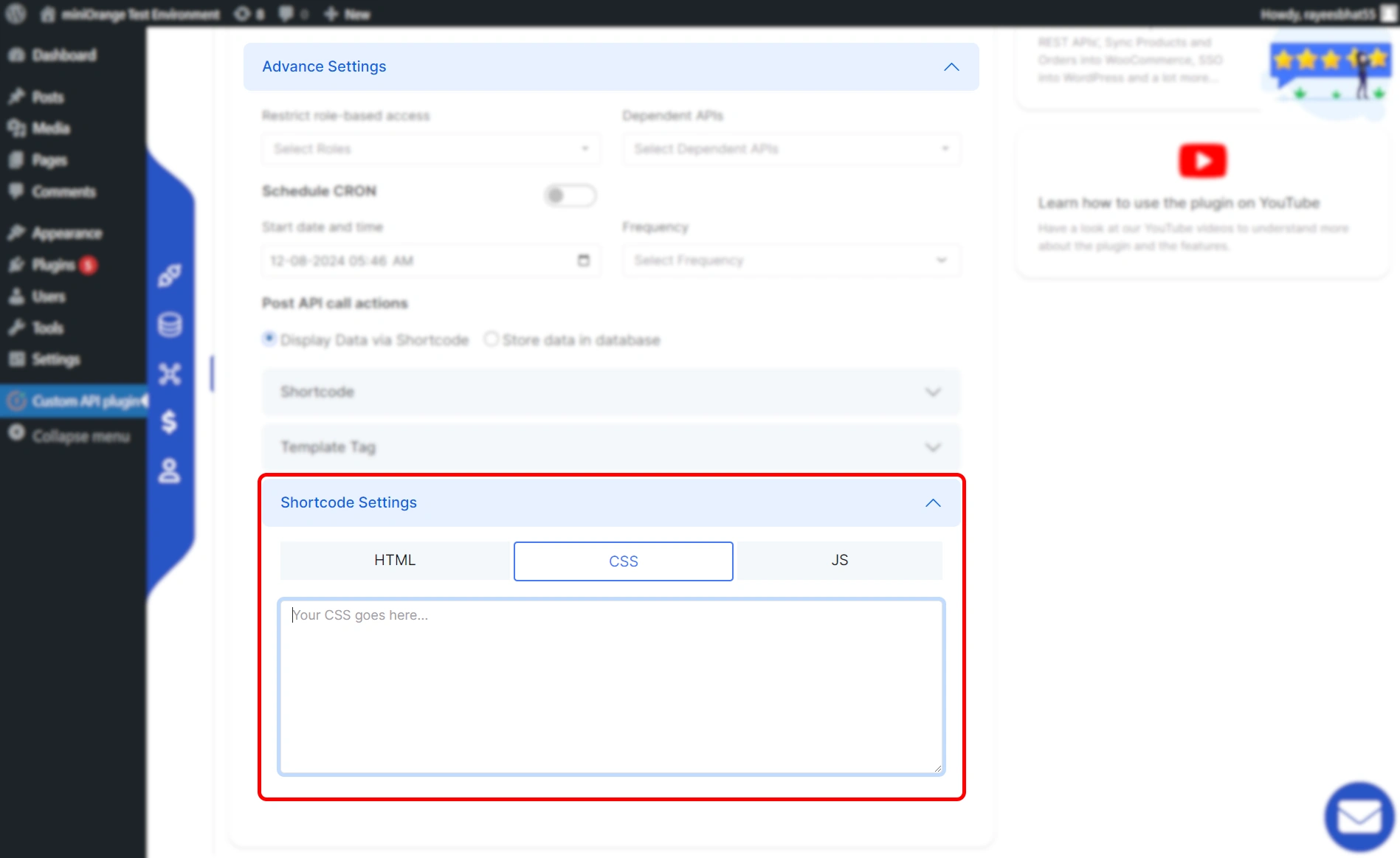 ショートコードを使用してWordPress上にデータを表示する